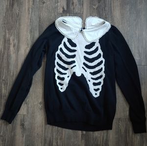 SOLD - Skeleton Sweater - XL - Iron Fist - Fall - Winter - Halloween